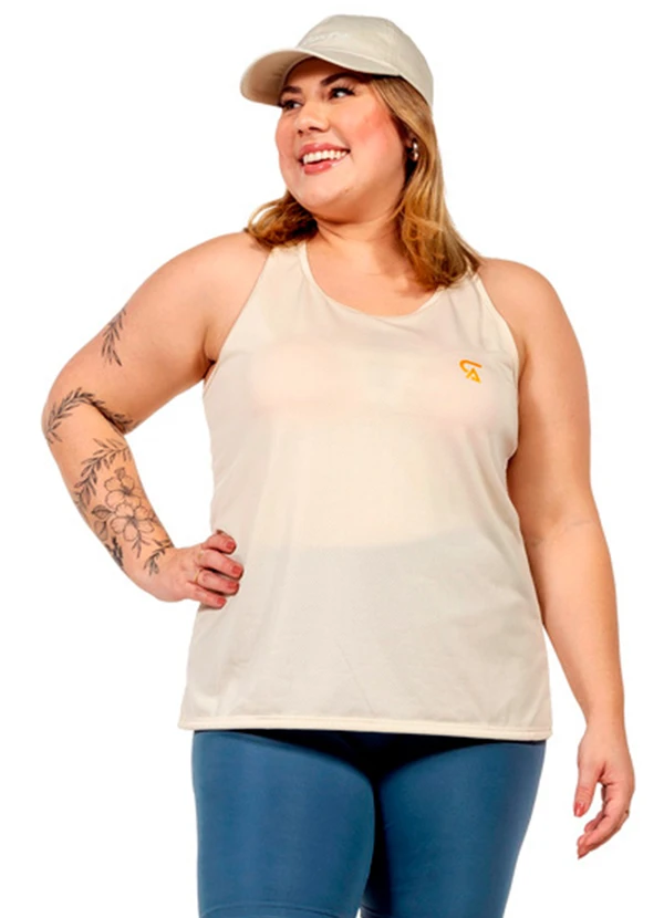 Cobertura - Regata com Estampa Feminina Bege 1