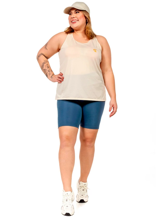 Cobertura - Regata com Estampa Feminina Bege 2