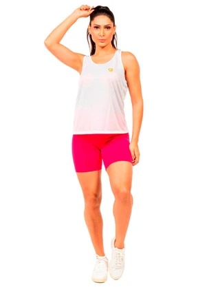 Cobertura - Regata com Estampa Feminina Branco - COBERTURA