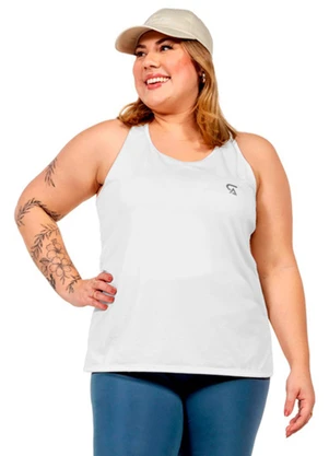 Cobertura - Regata com Estampa Feminina Branco - COBERTURA