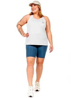 Cobertura - Regata com Estampa Feminina Branco - COBERTURA