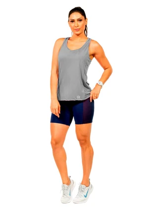 Cobertura - Regata com Estampa Feminina Cinza - COBERTURA