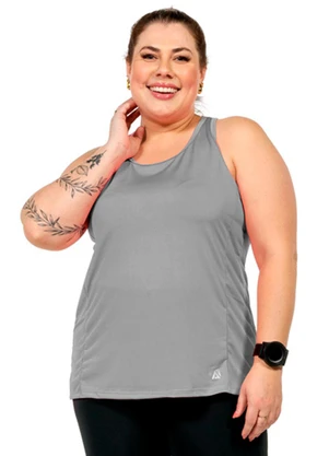 Cobertura - Regata com Estampa Feminina Cinza - COBERTURA