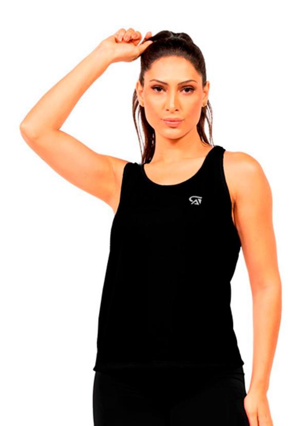 Cobertura - Regata com Estampa Feminina Preto