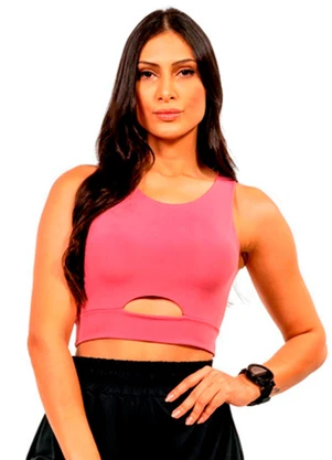 Cobertura - Regata Cropped Power Feminino Rosa  - COBERTURA