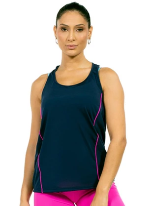 Cobertura - Regata Feminina Fitness Azul - COBERTURA