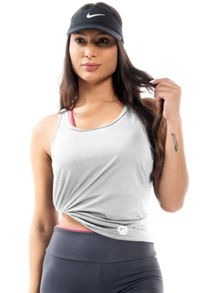 Cobertura - Regata Feminina Fitness Branco - COBERTURA