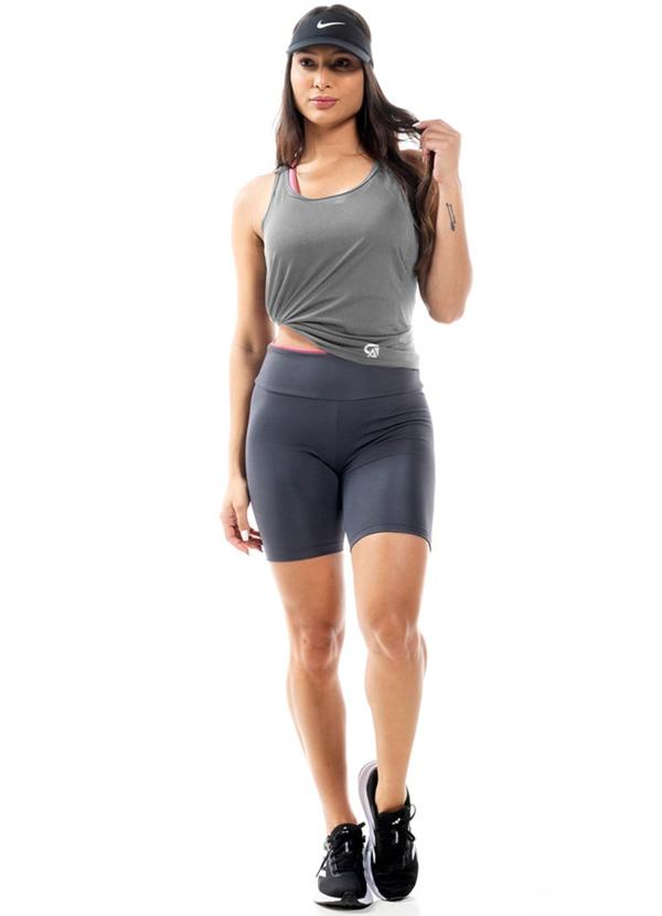 Cobertura - Regata Feminina Fitness Cinza 2