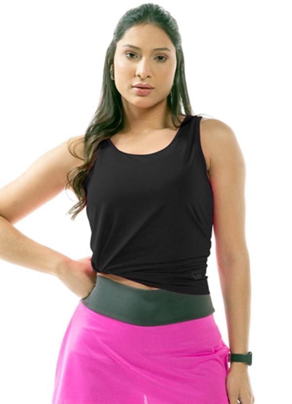 Cobertura - Regata Feminina Fitness Preto