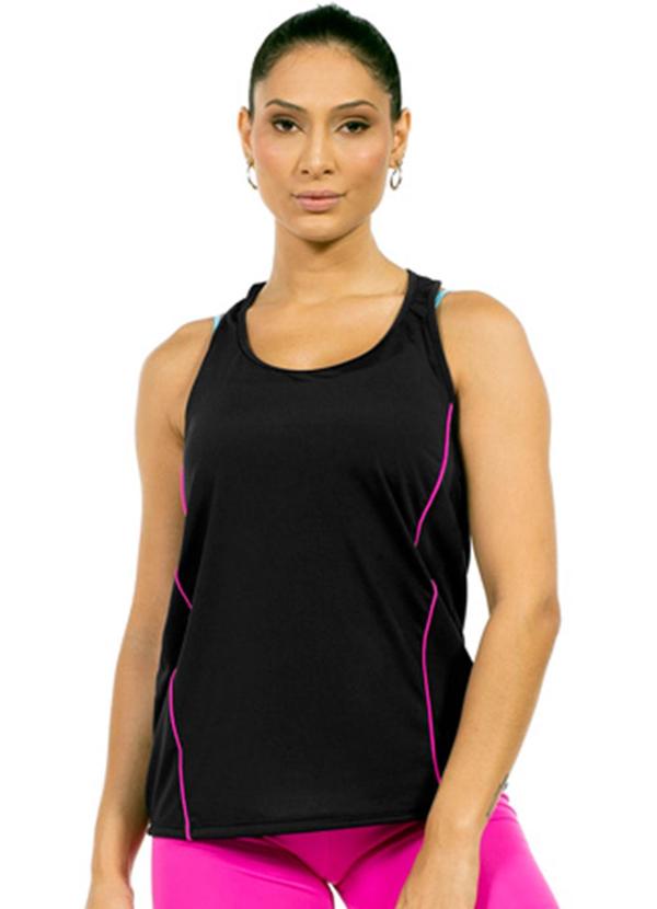 Cobertura - Regata Feminina Fitness Preto