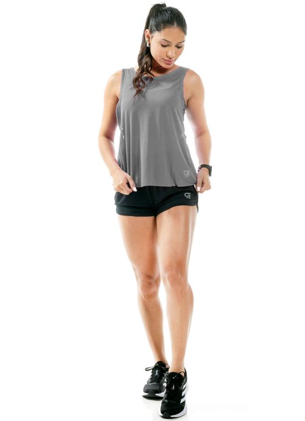 Cobertura - Regata Fitness Feminina Cinza 2