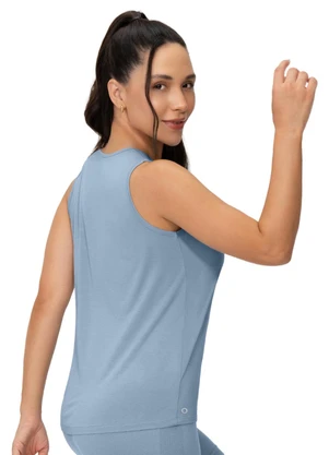 Zee Rucci - Regata Fitness Feminina Tecido Modal Azul Claro - ZEE RUCCI