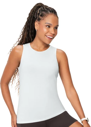 Zee Rucci - Regata Fitness Feminina Tecido Modal Branco - ZEE RUCCI