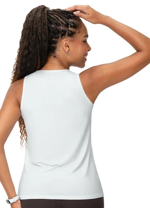 Zee Rucci - Regata Fitness Feminina Tecido Modal Branco - ZEE RUCCI