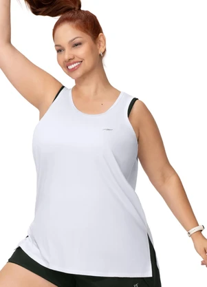 Zee Rucci - Regata Fitness Plus Alongada com Fenda Branco - ZEE RUCCI