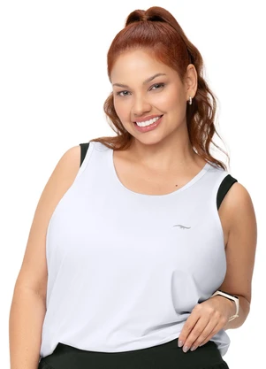 Zee Rucci - Regata Fitness Plus Alongada com Fenda Branco - ZEE RUCCI