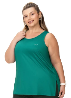 Zee Rucci - Regata Fitness Plus Alongada com Fenda Verde - ZEE RUCCI