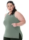 Zee Rucci - Regata Plus Alongada com Fenda Verde Claro - variação: Verde Claro