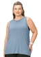 Zee Rucci - Regata Plus Size Tecido Modal Branco - variação: Azul Claro