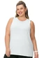 Zee Rucci - Regata Plus Size Tecido Modal Branco - variação: Branco