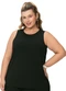 Zee Rucci - Regata Plus Size Tecido Modal Branco - variação: Preto