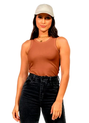 Cobertura - Regata Termal Feminina Marrom - COBERTURA