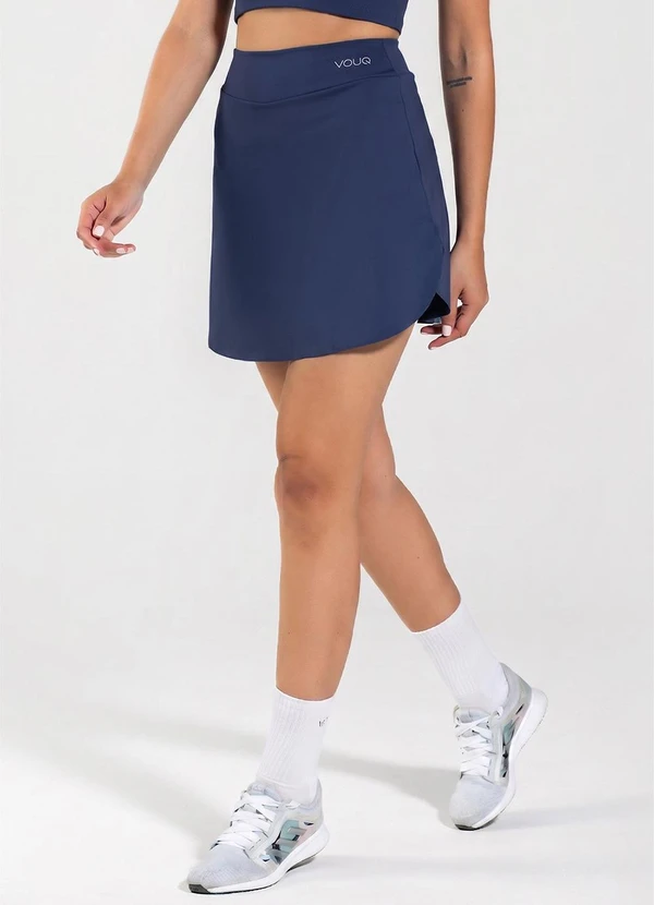 Vouq - Short Saia Ftiness Fit-Tech com Bolso Azul