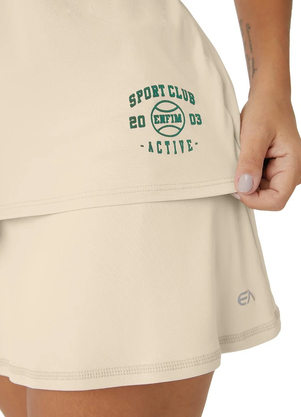 Enfim - Shorts Saia Evasê Dry Fit Active Off White 3
