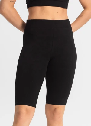 Select - Bermuda Ciclista Feminina em Cotton Pesado Preto - SELECT