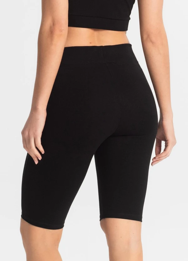 Select - Bermuda Ciclista Feminina em Cotton Pesado Preto 2