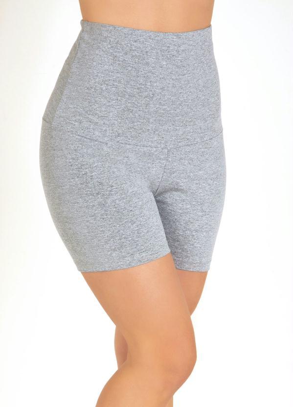 Outlet - Bermuda Cintura Alta Mescla 2