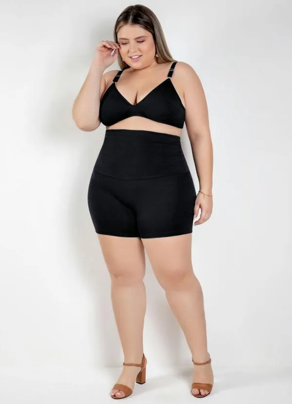 Alma Dolce - Bermuda Cintura Alta Preta 6