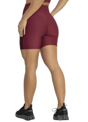 Jancris - Short Bordô em Malha com Elastano - JANCRIS