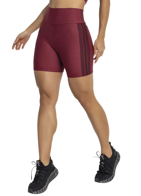 Jancris - Short Bordô em Malha com Elastano