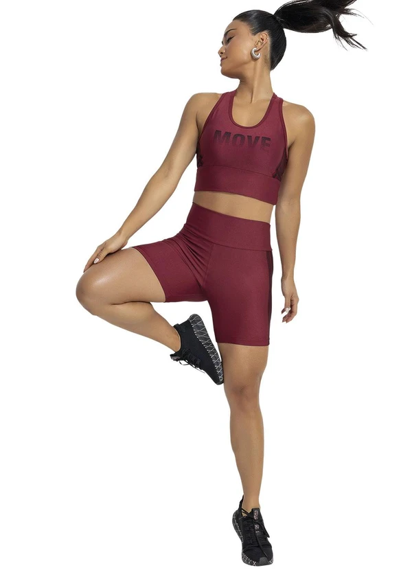 Jancris - Short Bordô em Malha com Elastano 3