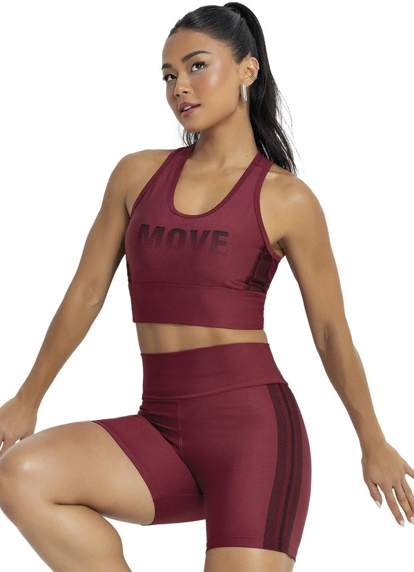 Jancris - Short Bordô em Malha com Elastano 5