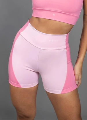 Everfit - Short Bromelia Recortes Lateral Rosa - EVERFIT