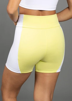 Everfit - Short Bromelia Recortes Lateral Amarelo - EVERFIT