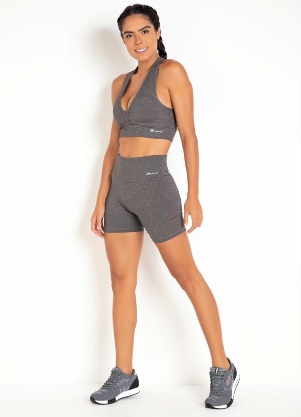 Sawary Fitness - Short Cinza com Cós Largo 3