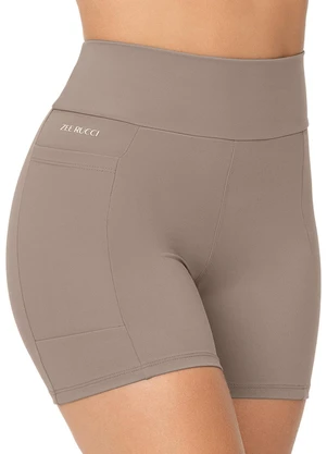 Zee Rucci - Short Compressão com Bolso Proteção Uv Cinza - ZEE RUCCI