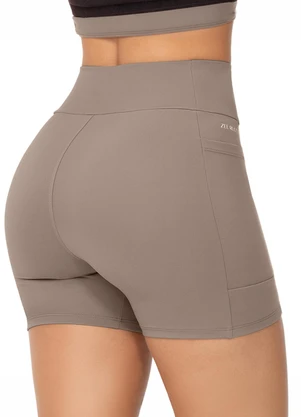 Zee Rucci - Short Compressão com Bolso Proteção Uv Cinza - ZEE RUCCI