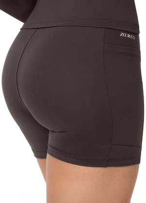 Zee Rucci - Short Compressão com Bolso Proteção Uv Marrom - ZEE RUCCI