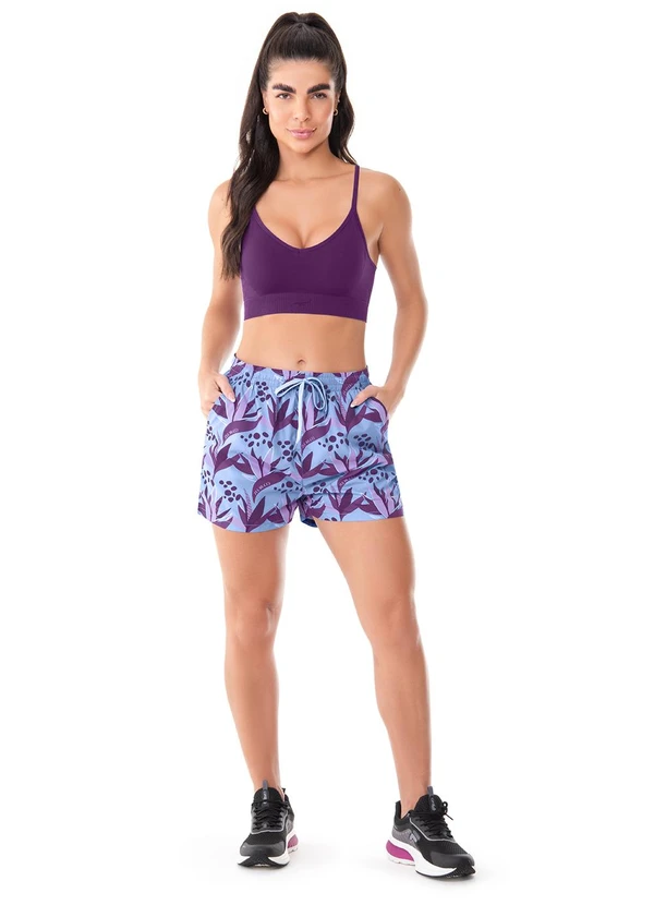 Zee Rucci - Short Estampado Feminino Azul 2