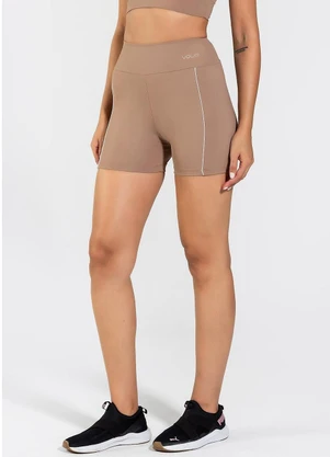 Vouq - Short Feminino Fit-Tech Fitness Line Amêndoa - VOUQ