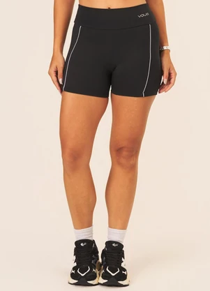 Vouq - Short Feminino Fit-Tech Fitness Line Preto - VOUQ