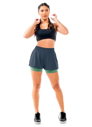 Cobertura - Short Feminino Fitness Cinza - COBERTURA