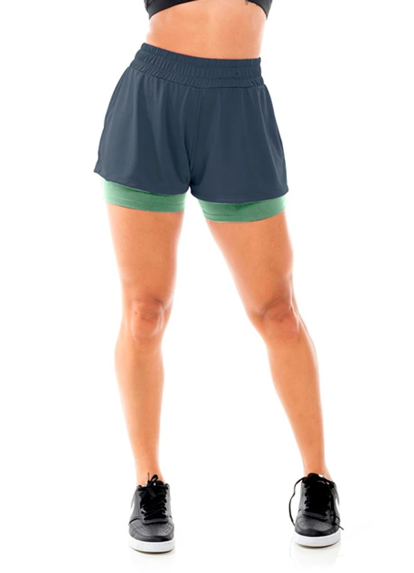 Cobertura - Short Feminino Fitness Cinza