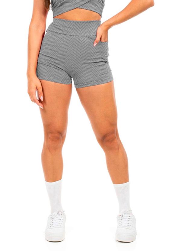Cobertura - Short Feminino Fitness Cinza