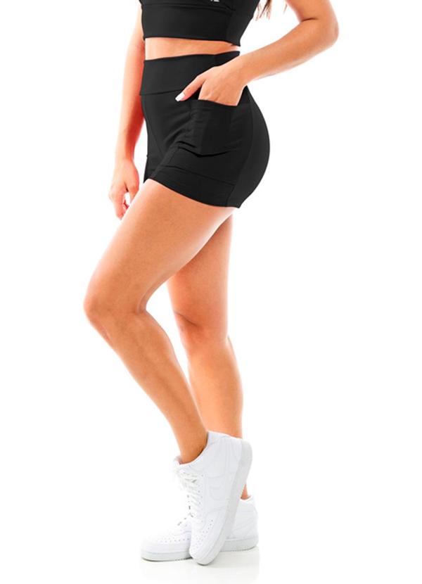 Cobertura - Short Feminino Fitness Preto