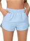Zee Rucci - Short Fitness com Bolso e Fenda Lateral Azul - variação: Azul